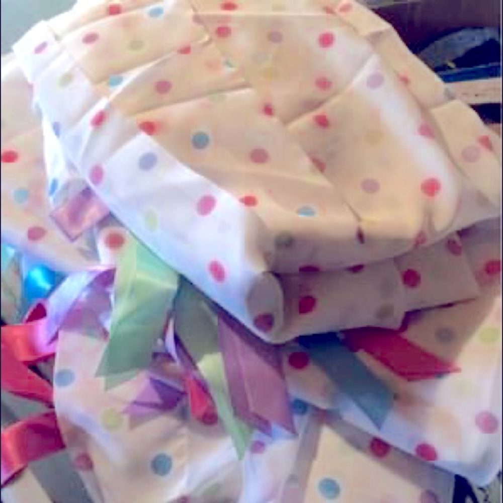 3 Panels of Polka Dot Sheers